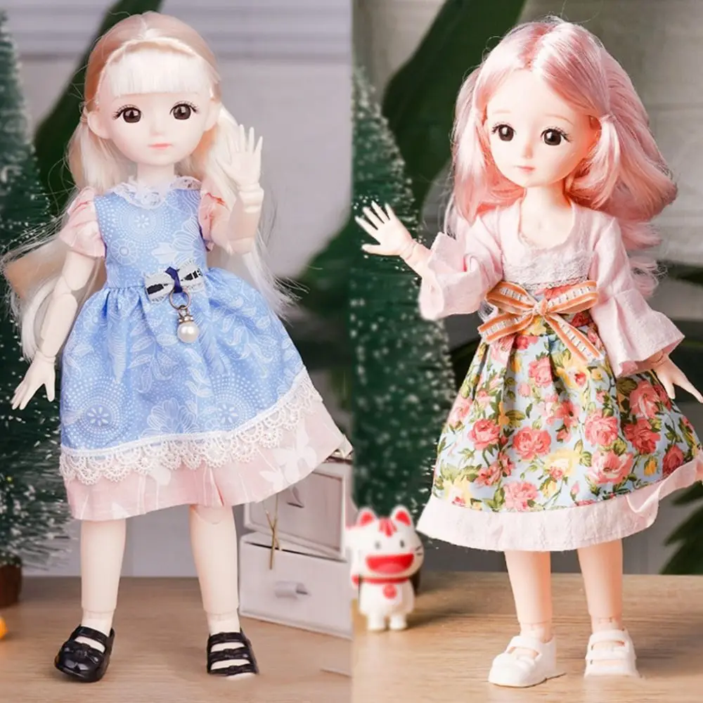 

1/6 SD 30cm Bjd Doll with Clothes Long Hair Attractive Eyes Princess Dress Up BJD Dolls Anime Elegant