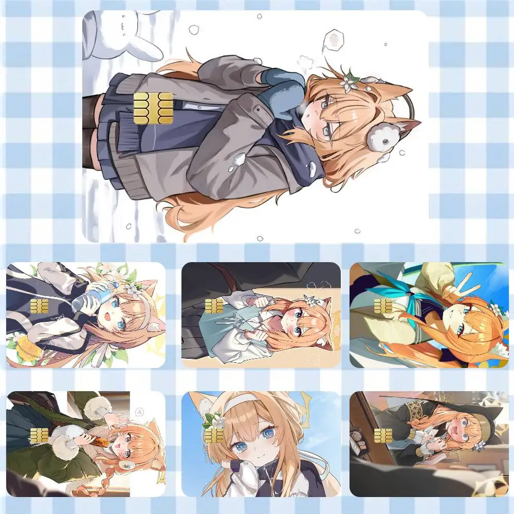 Iochi Mari Idol Blue A-Archive  Sticker Film Tape Skin for Credit Card Debit Card Waterproof Stickers