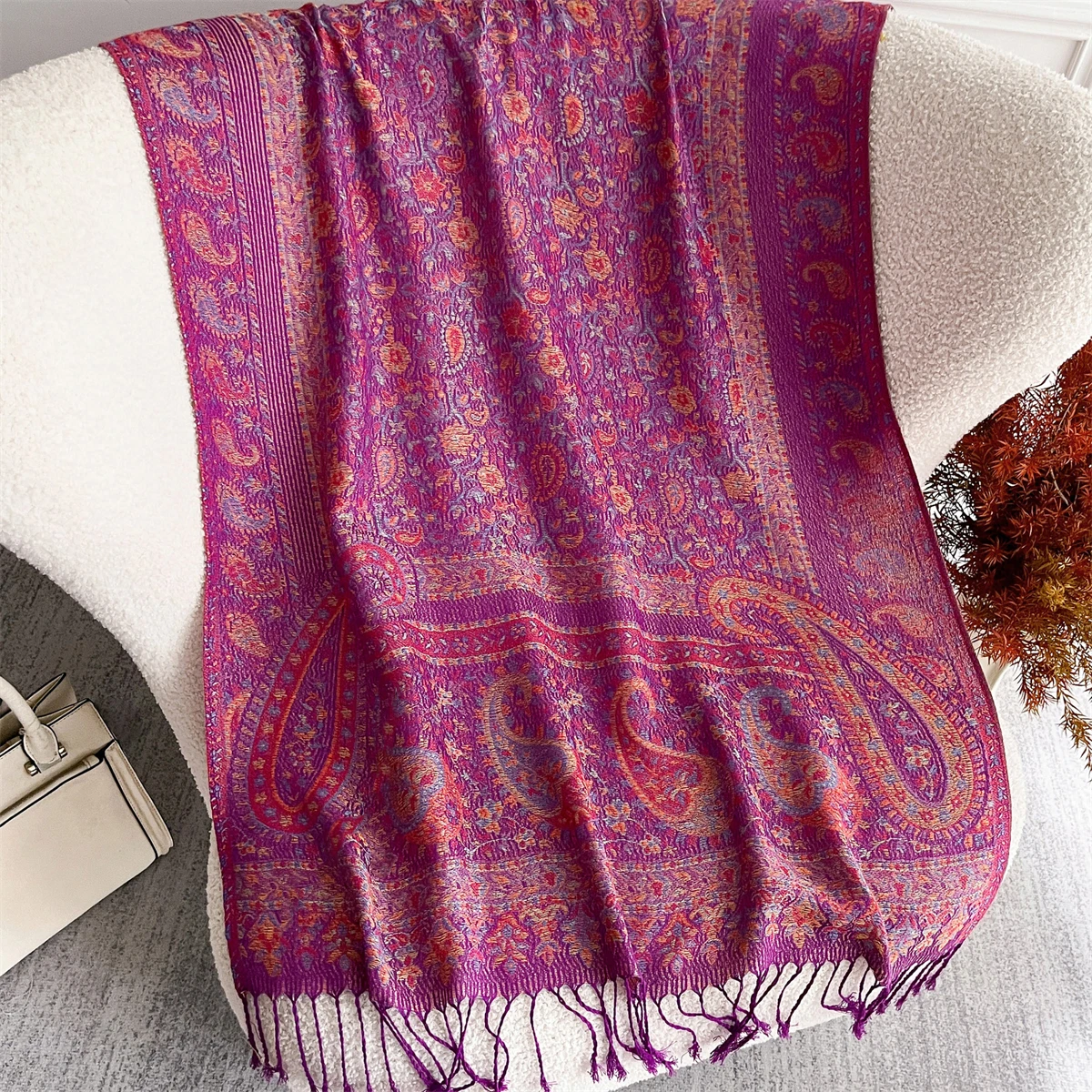 Luxus Winter Schal Frauen Kaschmir Warme Pashmina Marke Foulard Weibliche Schals Wraps Dicke Weiche Bufanda Poncho Schals Stola 2025 – Detail 17