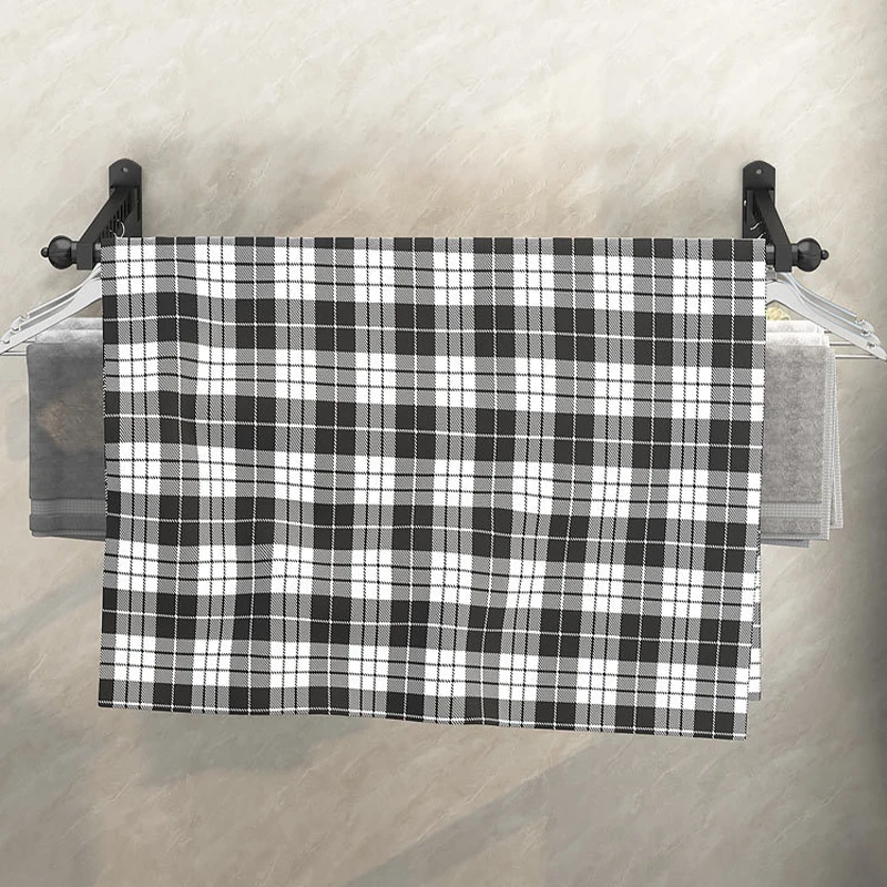 No-drill Balcony Clothes Drying Rack Foldable Concealed Clothes Drying Rack Bathroom Wall-mounted Clothes Rack