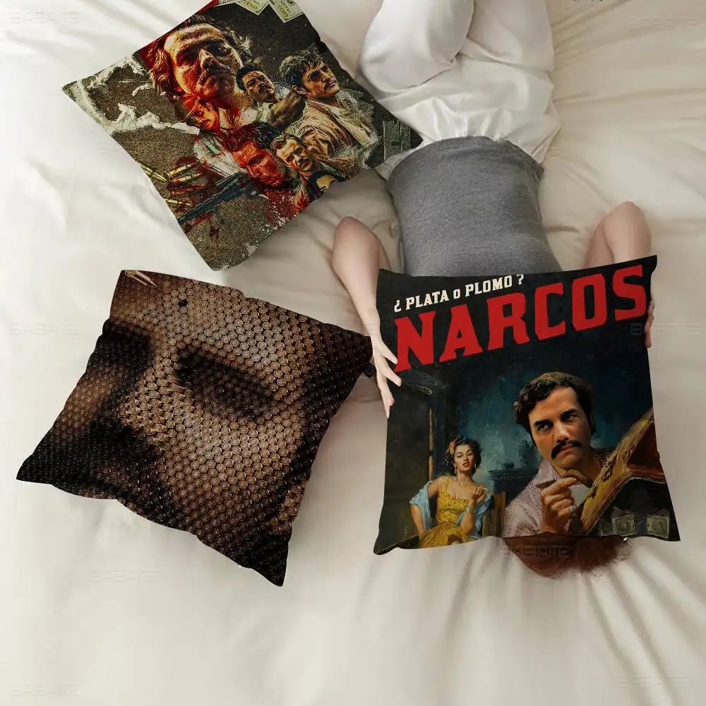 المسلسل التلفزيوني N-Narcos مكتب وسادة المخدة غطاء وسادة السيارة 45X45CM قطني المخدة أريكة غطاء وسادة #4