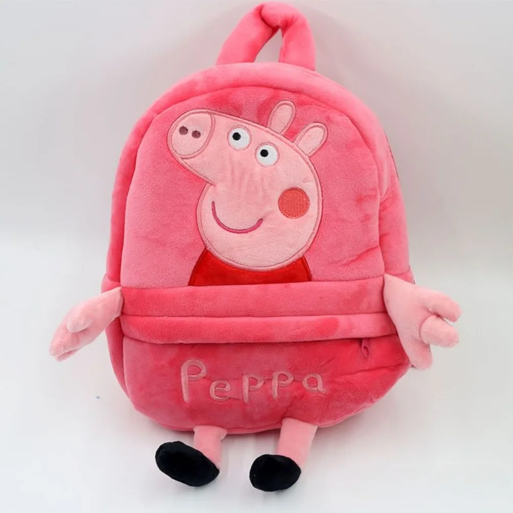 Peppa Pig Series Cartoon Anime Fashion Personality Plush Toy Children Leisure Cute Kindergarten Backpack Holiday Gift