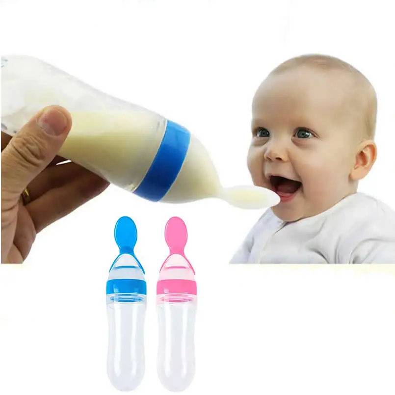 Solid Food Baby emzik Spoon/feeding bottle chupete/weaning/Squeezing Feeding Spoon Baby Necessities feeder bottle