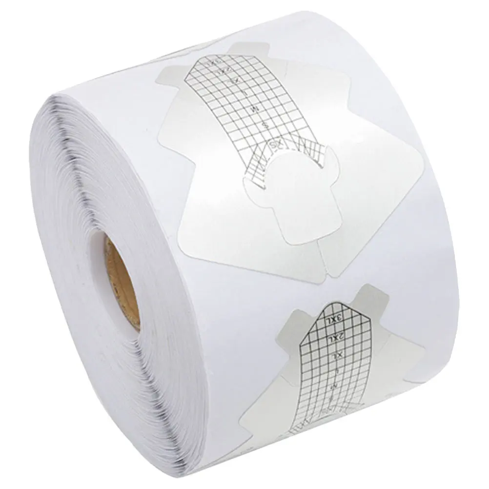 

1 рулон наклеек-форм для наращивания ногтей из алюминиевой фольги в форме рыбки для салонов маникюра и домашнего использования, для удлинения ногтей, расходные материалы