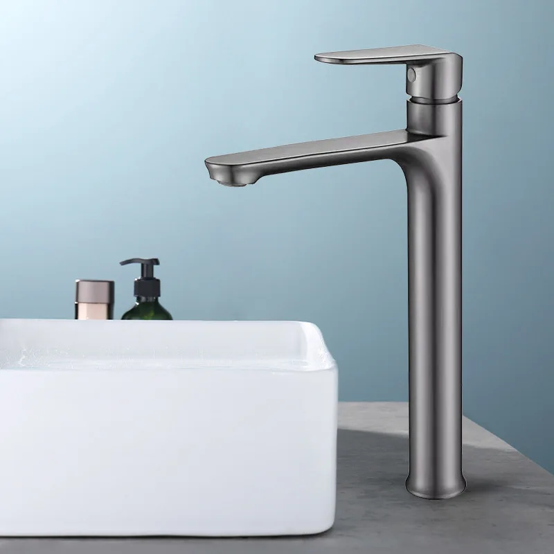 

High Single-cooling Basin Faucets Copper Alloy Minimalism Basin Faucets Lightweight Home Improvement Waterkranen YSSLT