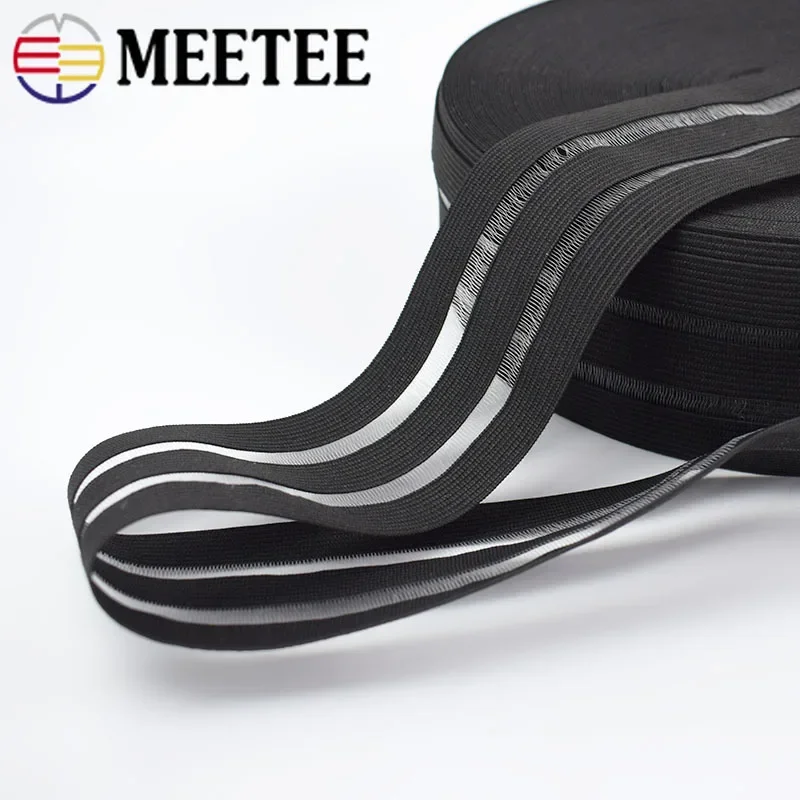 5/10Meter 5cm/9cm Gold Silver Glitter Transparent Elastic Band Webbing DIY Pants Waist Belt Rubber Bands Sewing Accessories