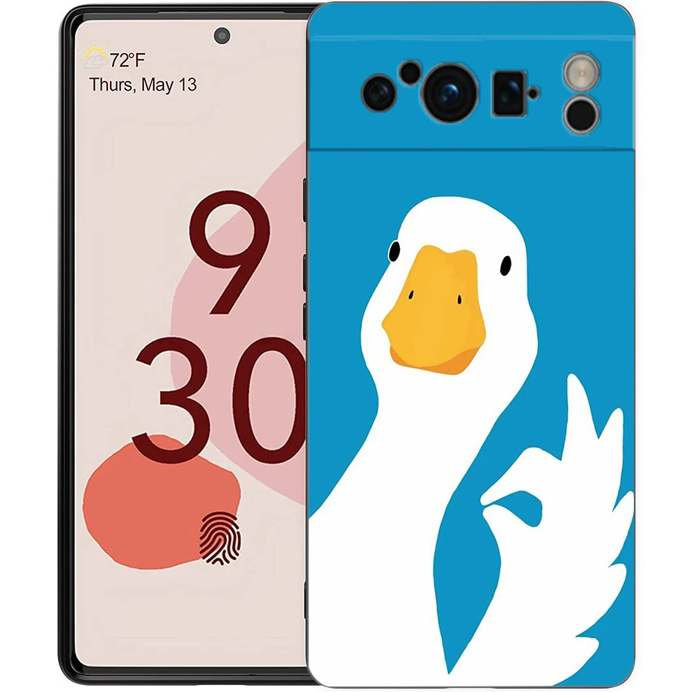 Cute Goose Duck Game Phone Case Cover for Google Pixel 8 7 6 7A 6A Pro 5G Shockproof Silicone Soft 9 Pro XL 8 Pro 5G Shell Capas