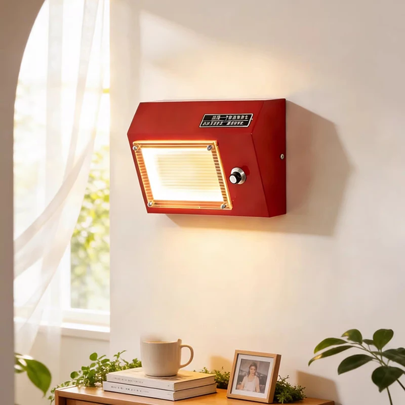 Mittelalterliche Bauhaus Radio-Wandleuchten LED Schlafzimmer Nachttischlampe Retro Farbenfrohe Wohnzimmer Eingangsbereich Wandbeleuchtung