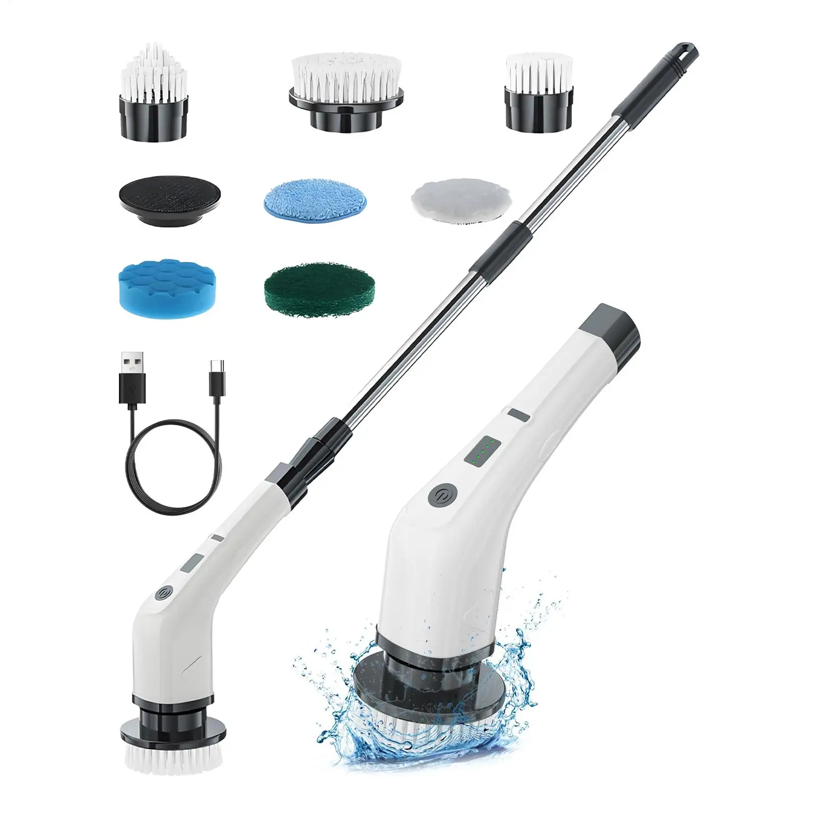 

Electric Cleaning Brush Electric Spin Cleaning Scrubber Electric Cleaning Tools Parlour Kitchen Bathroom Cleaning Gadgets