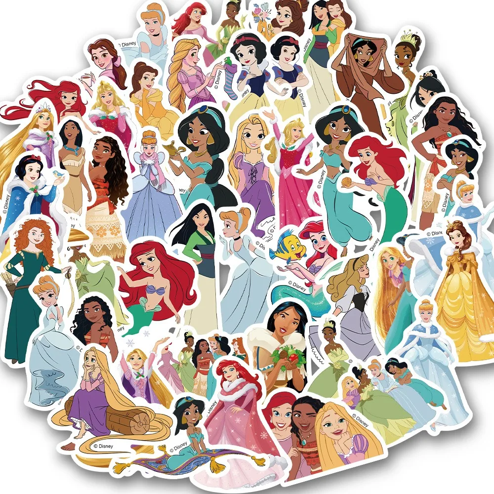 50 個冷凍プリンセスコレクション落書きステッカーデカールスーツケースラップトップコンピュータギター装飾 DIY キッズクラシックおもちゃ