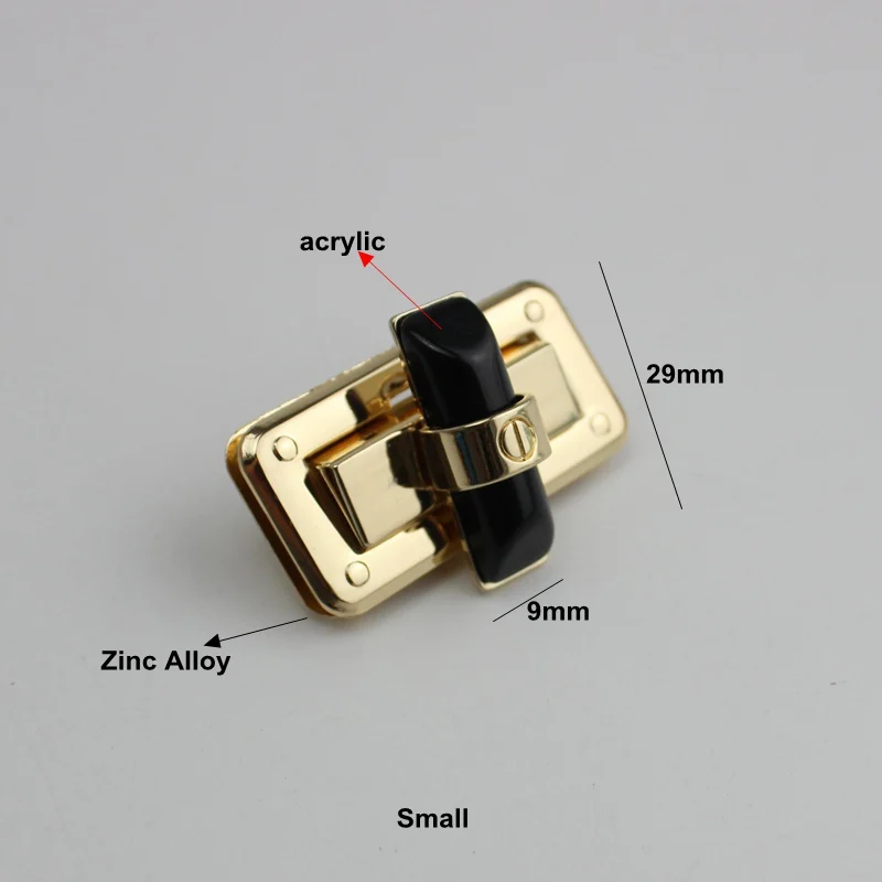20Sets  DIY Bag Locks Light Gold Handmade Suitable Size Twist Turn Lock For DIY Genuine Leather Bag Handbag Clasps Turn Locks