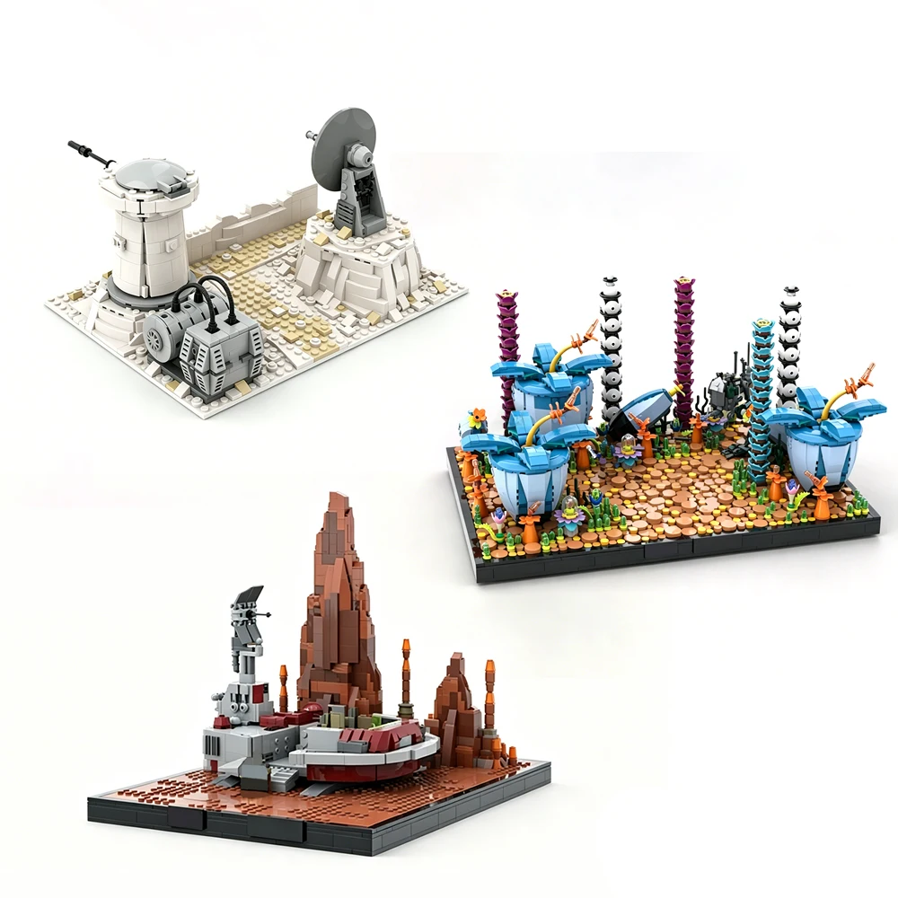 

New MOC Famous Space Movie War Scene 3D Model Building Blocks DIY Modular Command Center Assembly Toy for Boys Collectible Gift