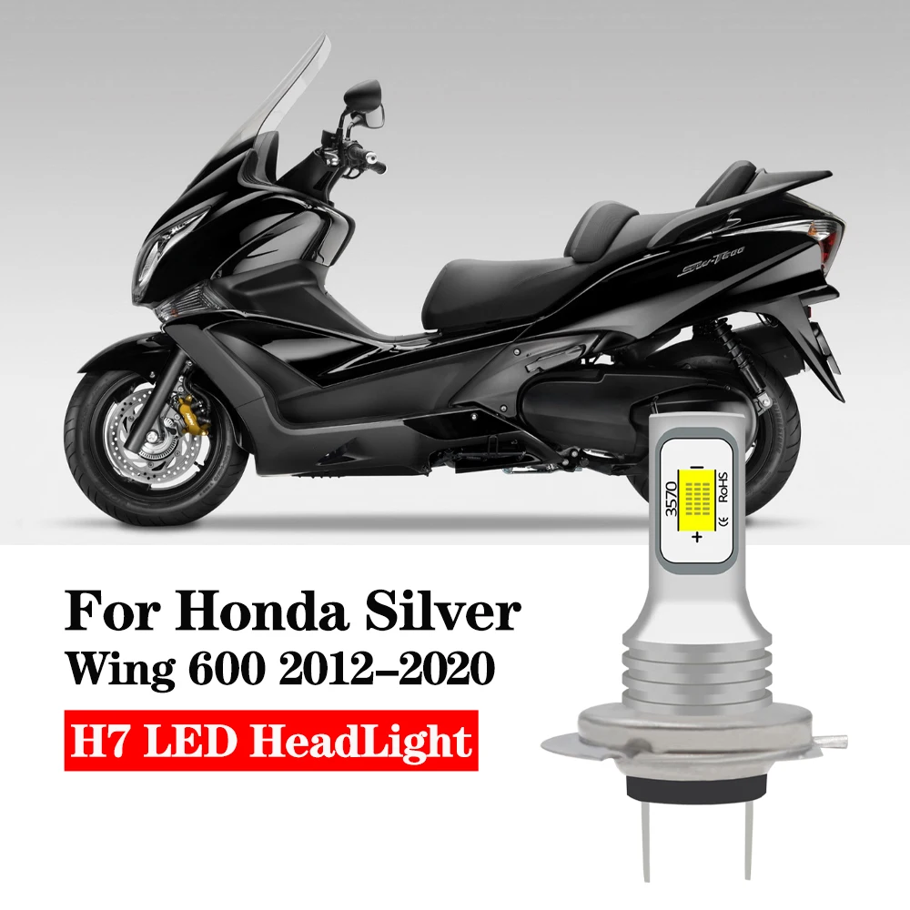 

BMTxms 1PC LED Motorcycle Headlight 6000K Moto Bulb Wiress Lamp 12V For Honda Silver Wing 600 2002 2003 2004 2005 2006 2007-2013