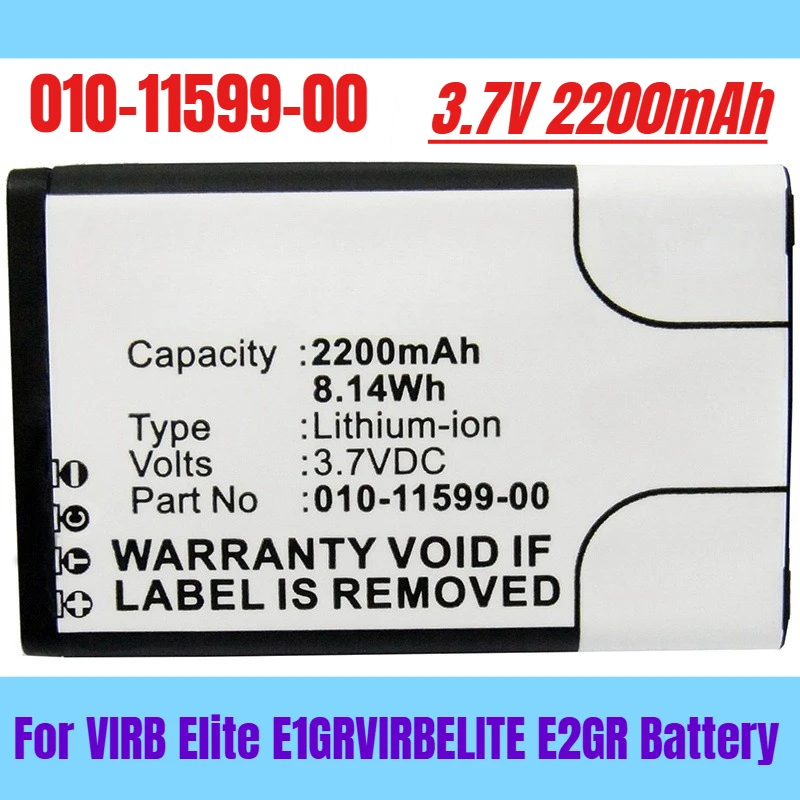

3.7V 2200mAh For 010-11599-00 VIRB Elite E1GRVIRBELITE E2GR Battery