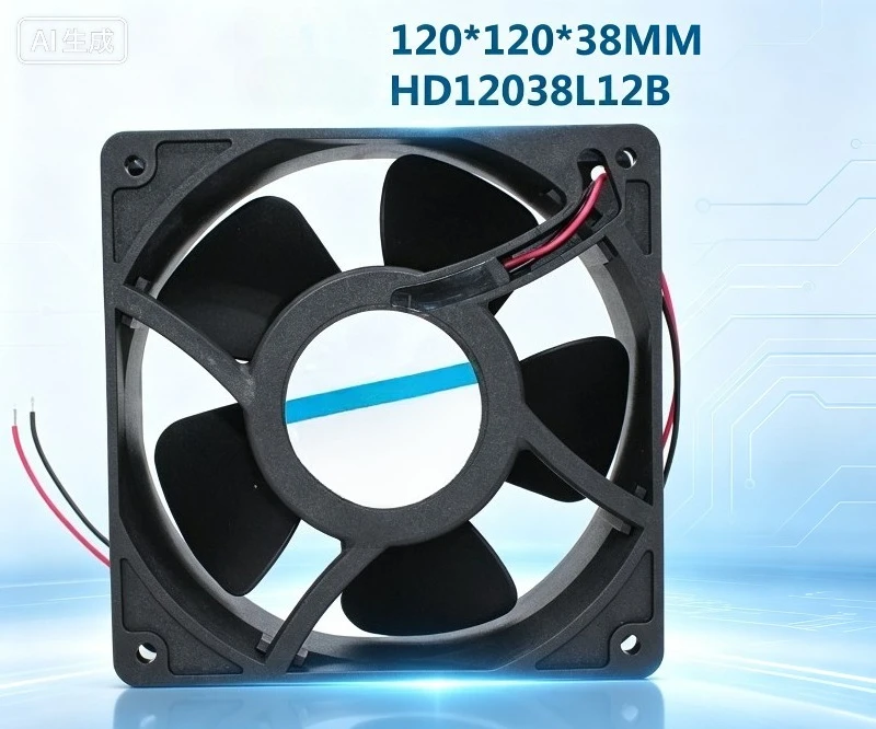 HD12038L12B Fan For Thrive 120*120*38mm 12V 12CM Ultra Silent IP68 Waterproof Cooling Fan