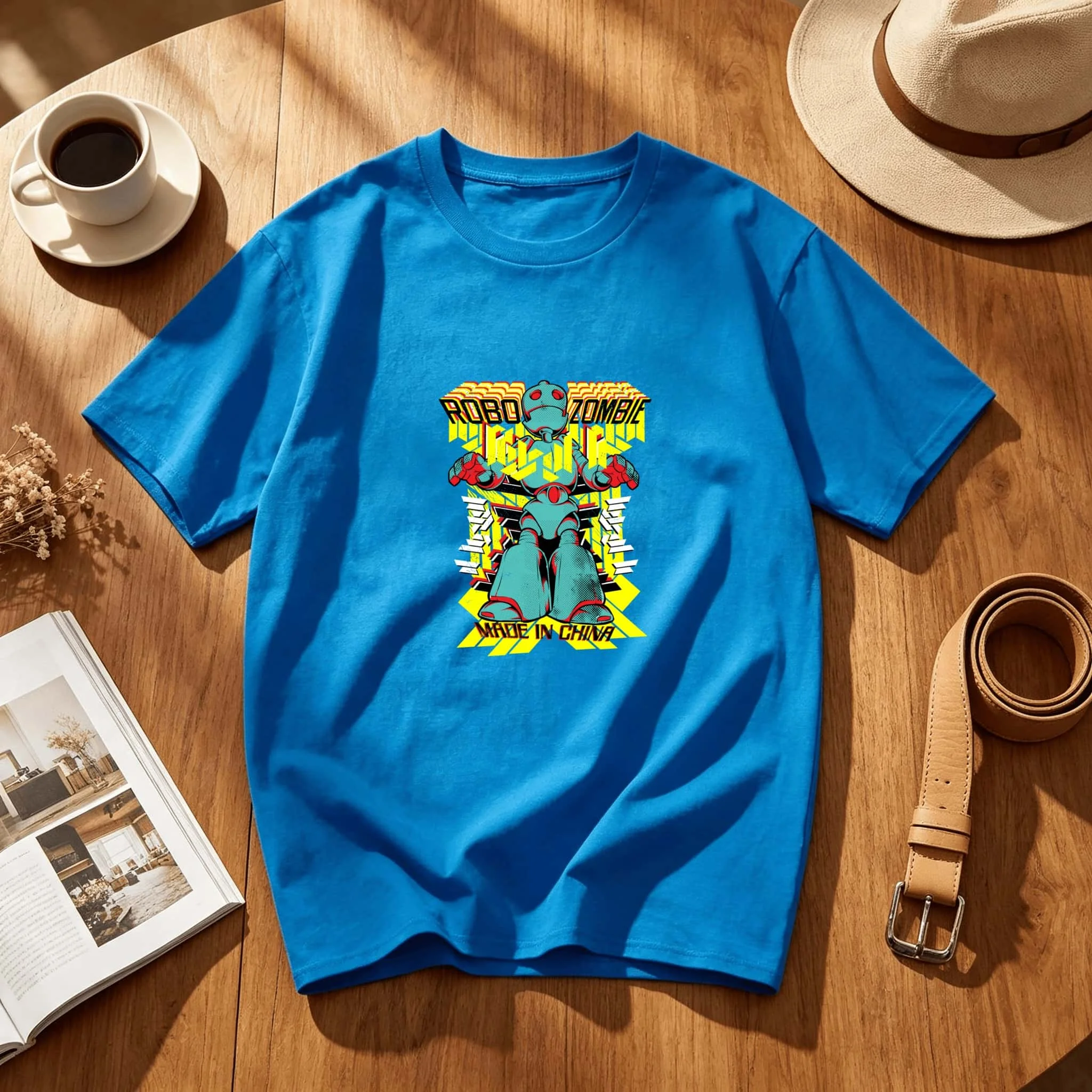 Colorful Robo Zombie Made In China Poster Soft Breathable Moisture Wicking Tee