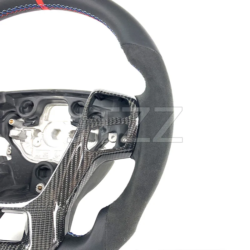 For Ford Raptor F150 Carbon Fiber Leather Suede Style Custom Car Steering Wheel 2012 2013 2014 2015 2016 2017 2018