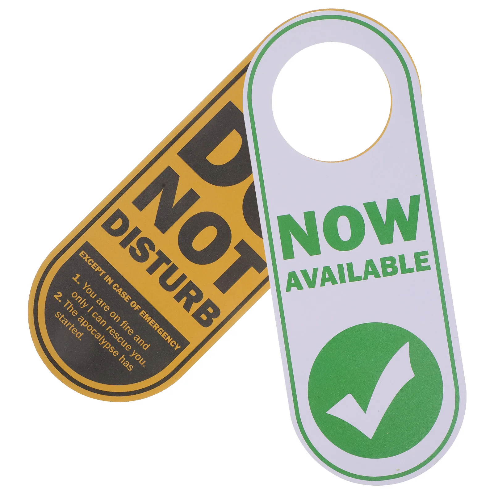 

2Pcs Do Not Disturb Sign PVC Material Double Sided Door Hanger Office Hotel Room Hanging Sign Knob Tag