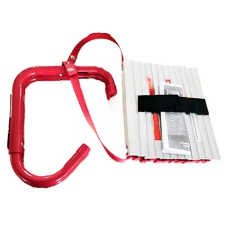 Aluminum alloy fire escape rescue ladder 4m folding telescopic emergency household window climbing safety ladder