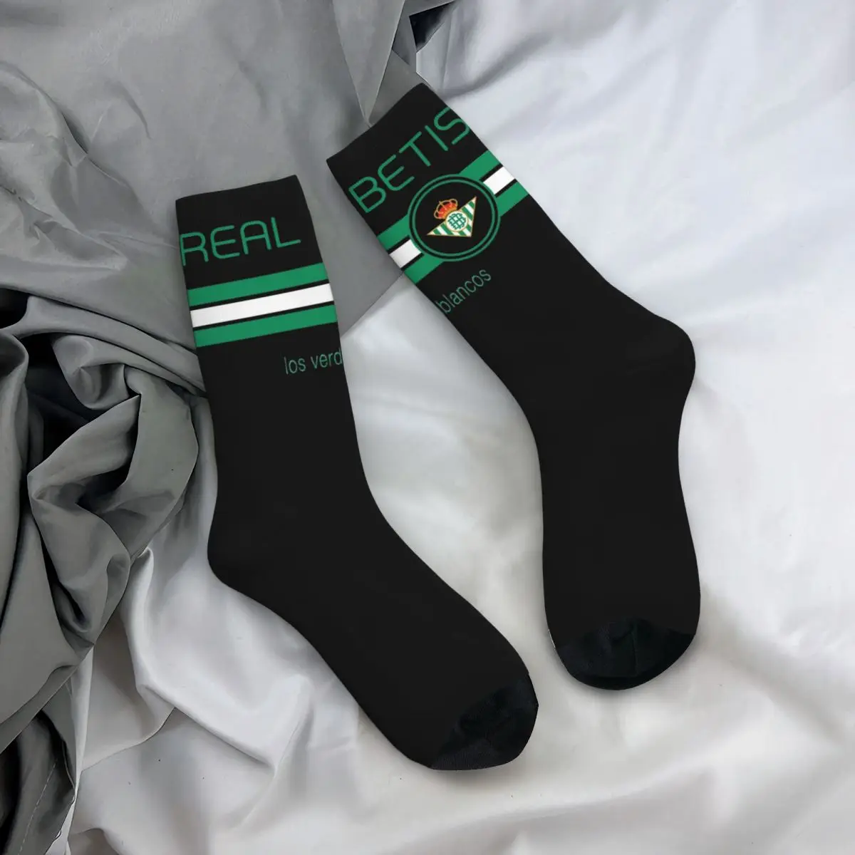 

La Liga Real Betis Stockings Custom Trendy Socks Winter Non Skid Socks Adults Men Outdoor Medium Soft Socks