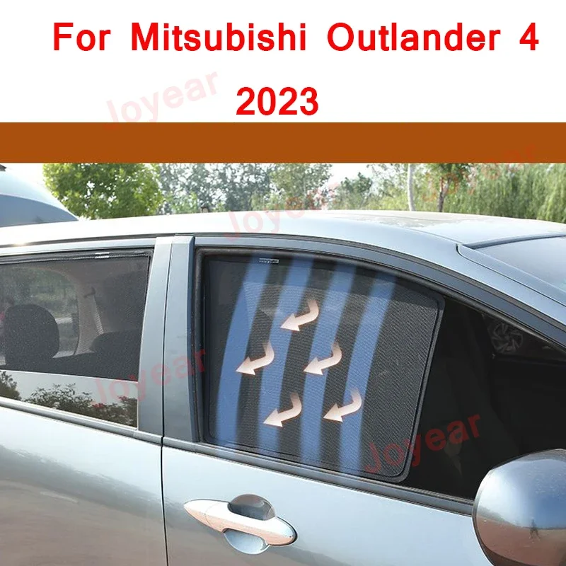 

Для Mitsubishi Outlander 4 2022 2023 автомобильные магнитные Автомобильные Боковые окна солнцезащитные сетчатые затеняющие шторы автомобильные аксессуары