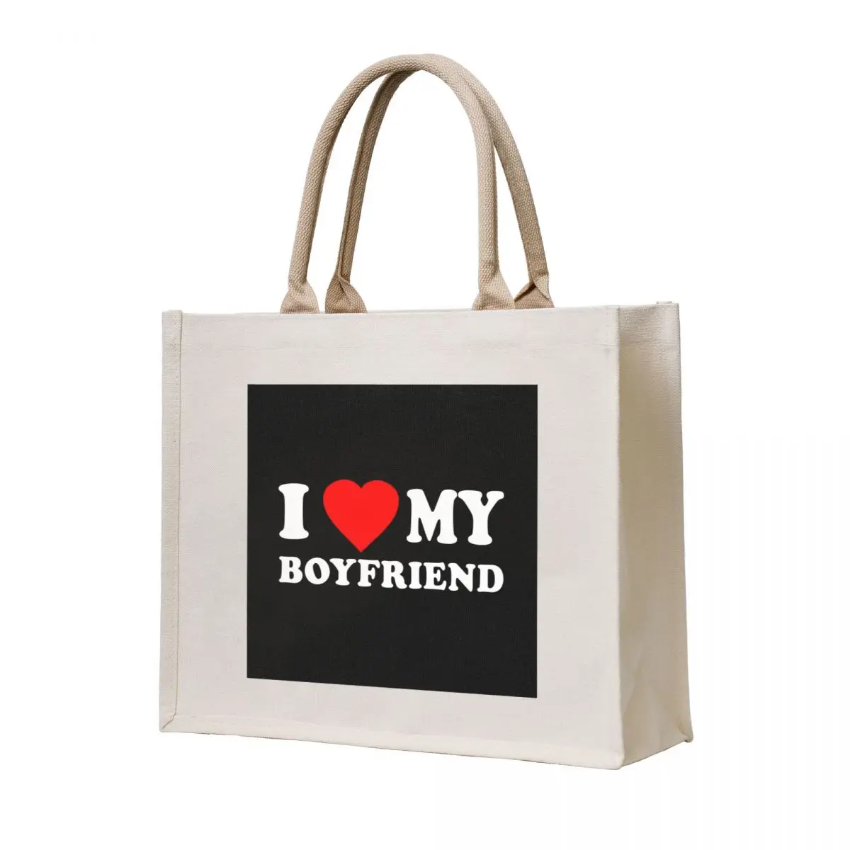 

I Love My Boyfriend Tote Bag hand bag ladies ecological bags Handbags women