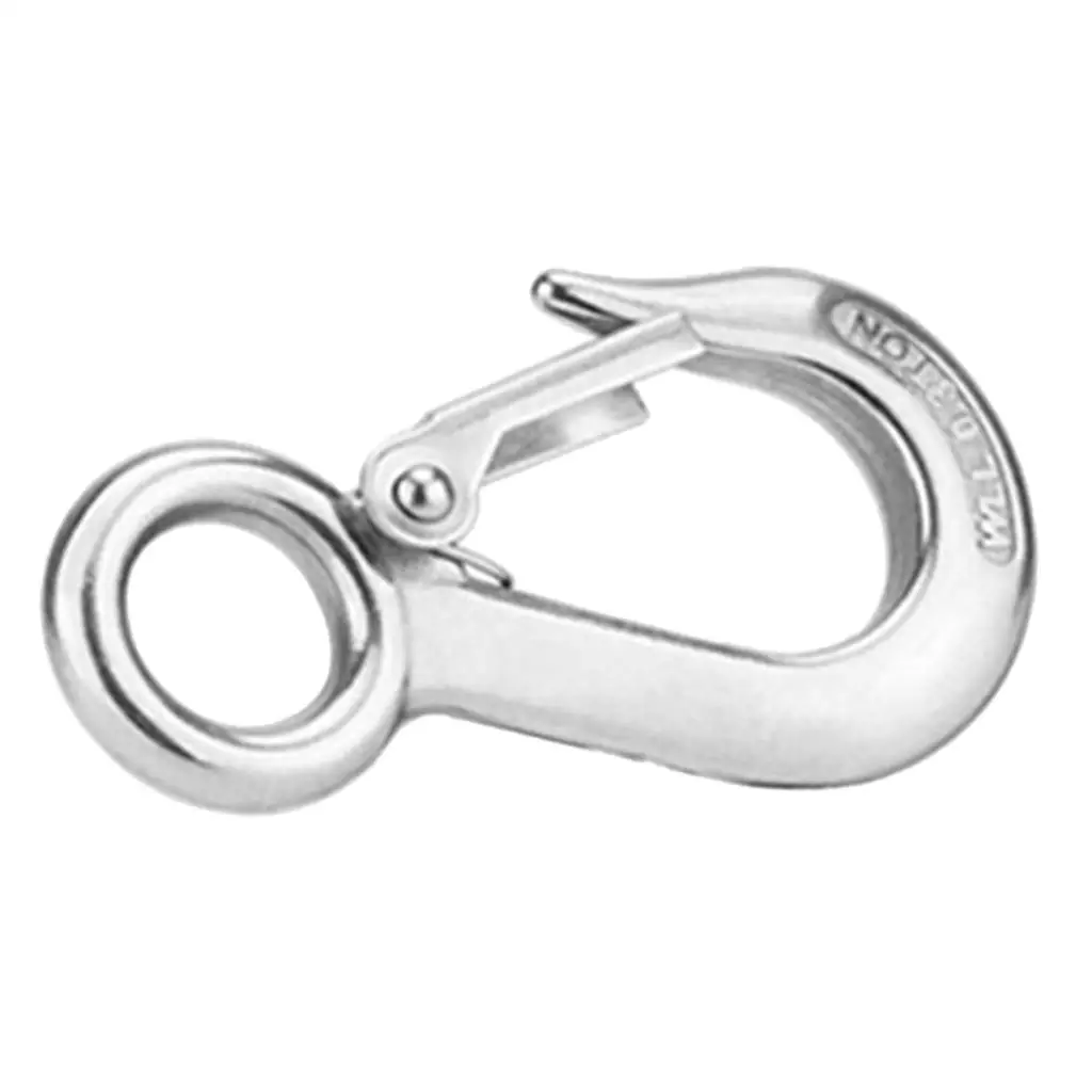 Strong Stainless Steel Eye Hook Clevis Safe Latch for Winch Cable