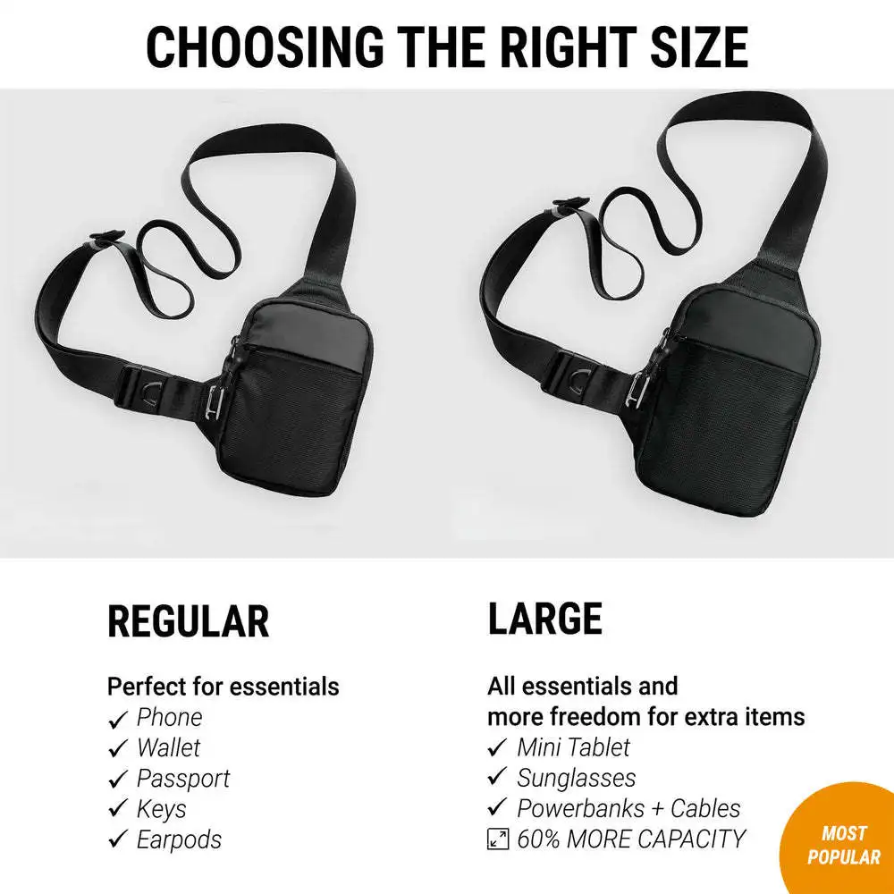 Mini Sport Chest Bag for Men And Women Small Backpack Crossbody Phone Bag Fashionable RFID Anti-Theft