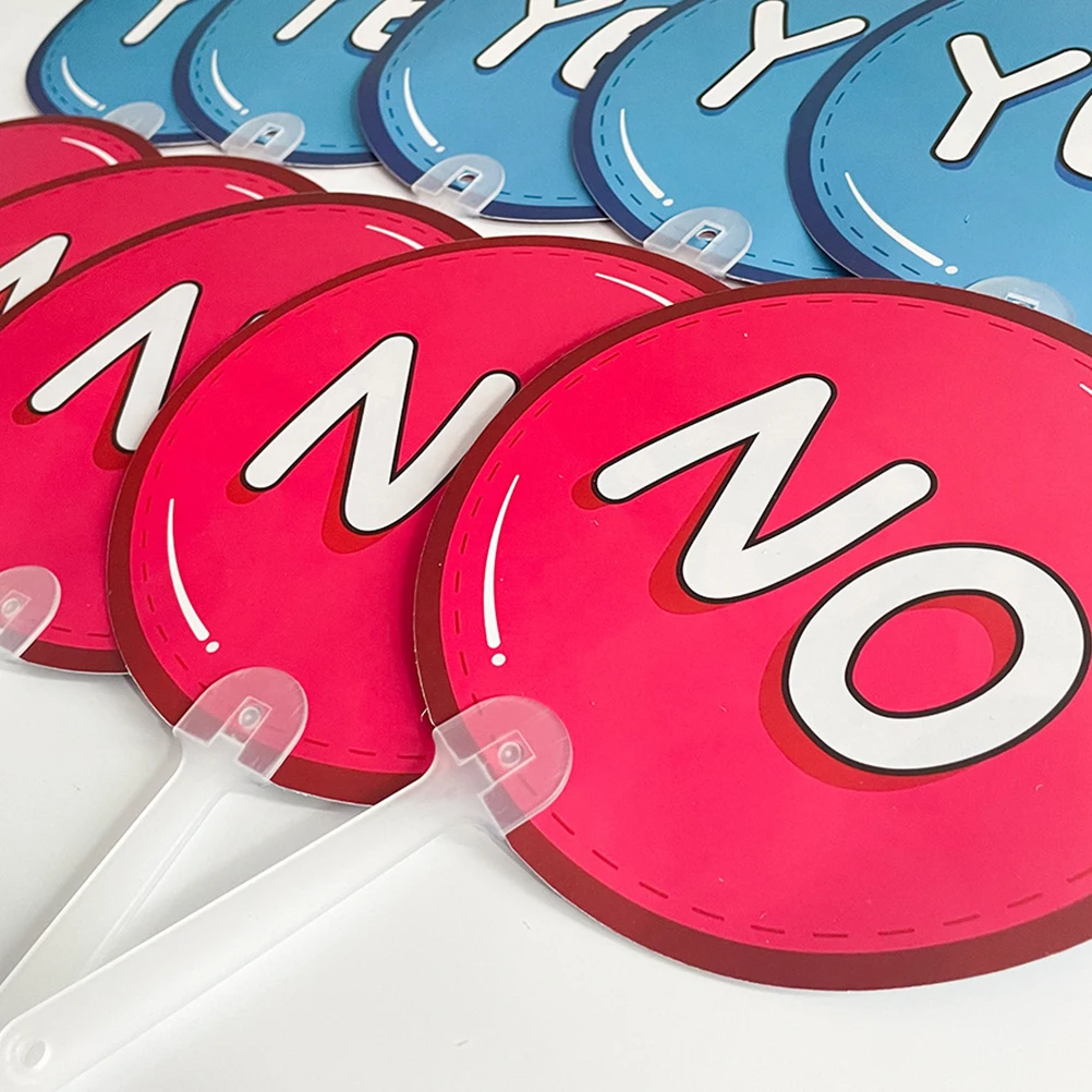 

10pcs Yes No Classroom Feedback Paddles Student Response Boards Participation Signs Teacher Event Voting Tools Plastic