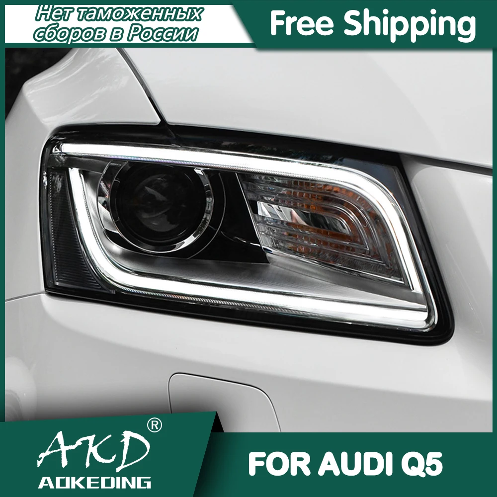 Car For Audi Q5 2009-2018 Headlights DRL Hella LED Bi Xenon Bulb Fog Lights Car Accessory Audi Q5 Head Lamp