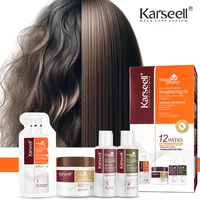 Karseell-mascarilla para el cabello de queratina dorada, Kit de alisado de cabello dañado de reparación rápida, suave, liso y brillante, protector para el cuidado del cabello