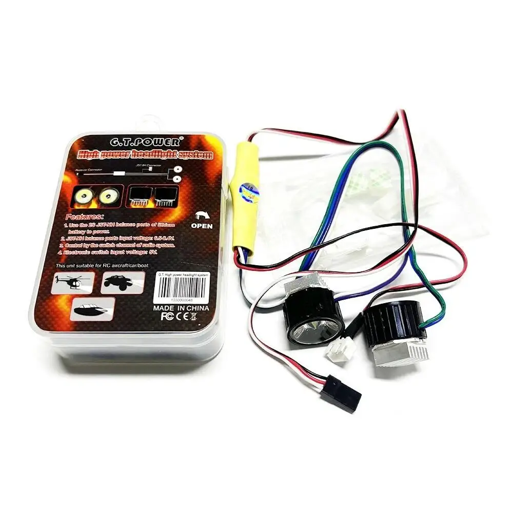 Reflektory przednie GT POWER 3W o wysokiej jasności do samochodów RC, łodzi i samolotów