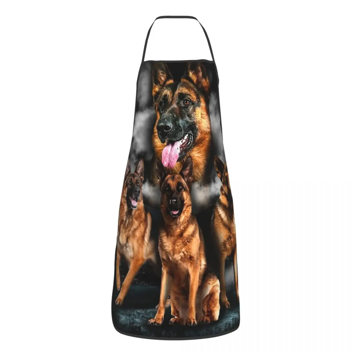 German Shepherd Dog Kitchen Grill Aprons Adjustable Gsd Lover Animal Pinafore for Men Women Chef Home Cleaning Gardening