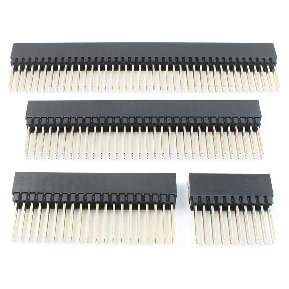 5pcs 2.54mm Pitch Pc104 20 40 64 80 Pin 2x10 2x20 2x32 2x40 Long Double Row Straight Female Header Socket Connector For