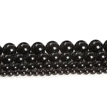 6 8 10毫米天然黑曜石珠拋光圓形散珠隔珠,適用於珠寶製作DIY項鍊手鍊配件 6 最佳銷售 黑曜石珠 - №1