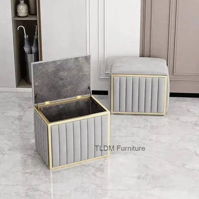 الأثاث المنزلي الحديث غرفة المعيشة تخزين العثمانيين المدخل الشرفة الأحذية تغيير البراز متجر الملابس مرحاض مقعد x #4