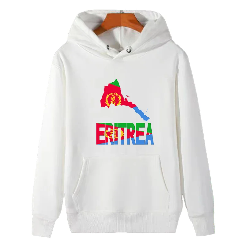 Eritrea map Eritrean flag Africa Retro graphic Hooded sweatshirts thick sweater hoodie cotton fleece hoodie Men's sportswear