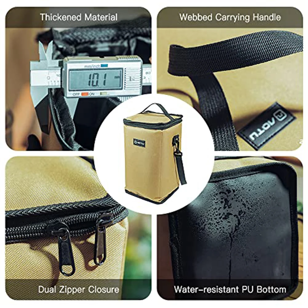 

Camping Equipment Organizer Portable Gas Tank Bag Camping Lantern Bag Oxford Cloth Material Adjustable Shoulder Strap