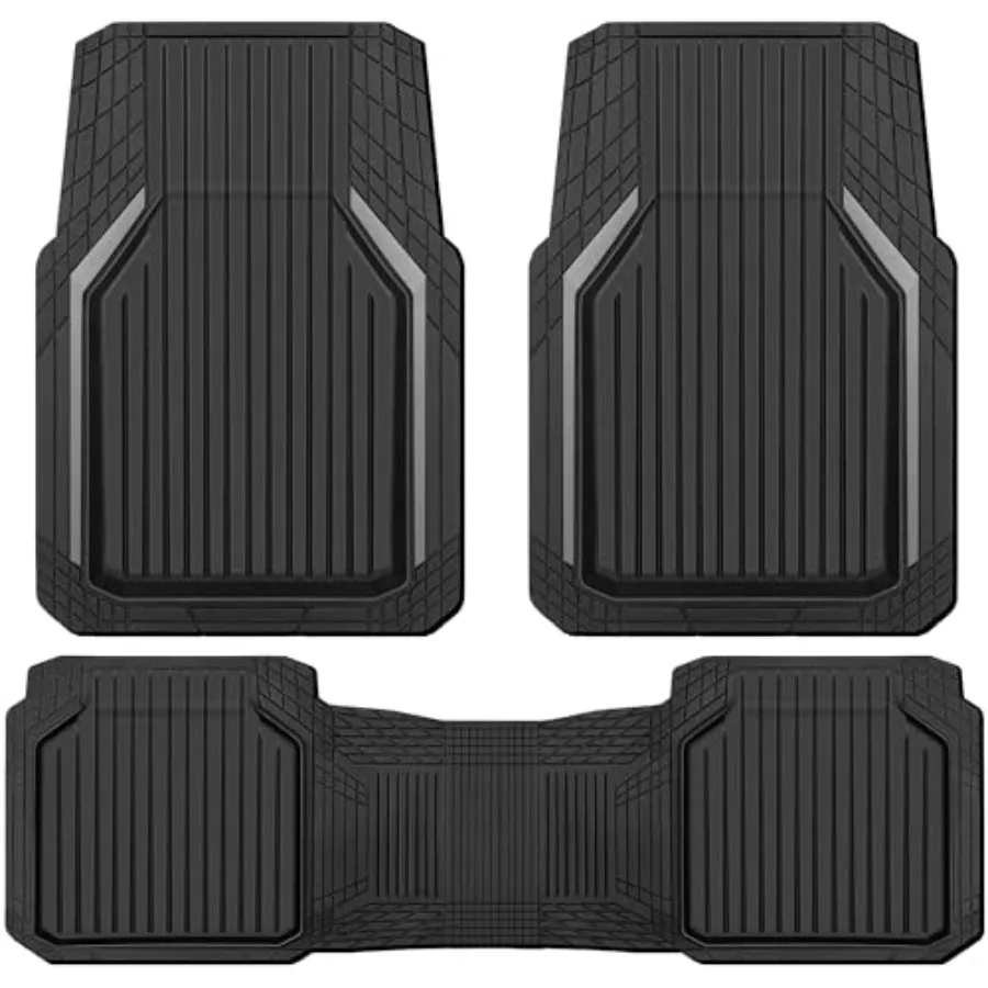 

Heavy Duty Rubber Floor Mats for Car, Waterproof Liner Deep Dish Car Mats Full Sets, Universal Trim to Fit for SUV Truck Sedans