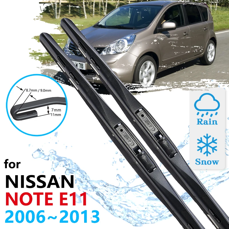 

Car Front Wiper Blades For Nissan Note E11 2006 2007 2008 2009 2010 2011 2012 2013 Windshield Windscreen Brushes Car Accessories