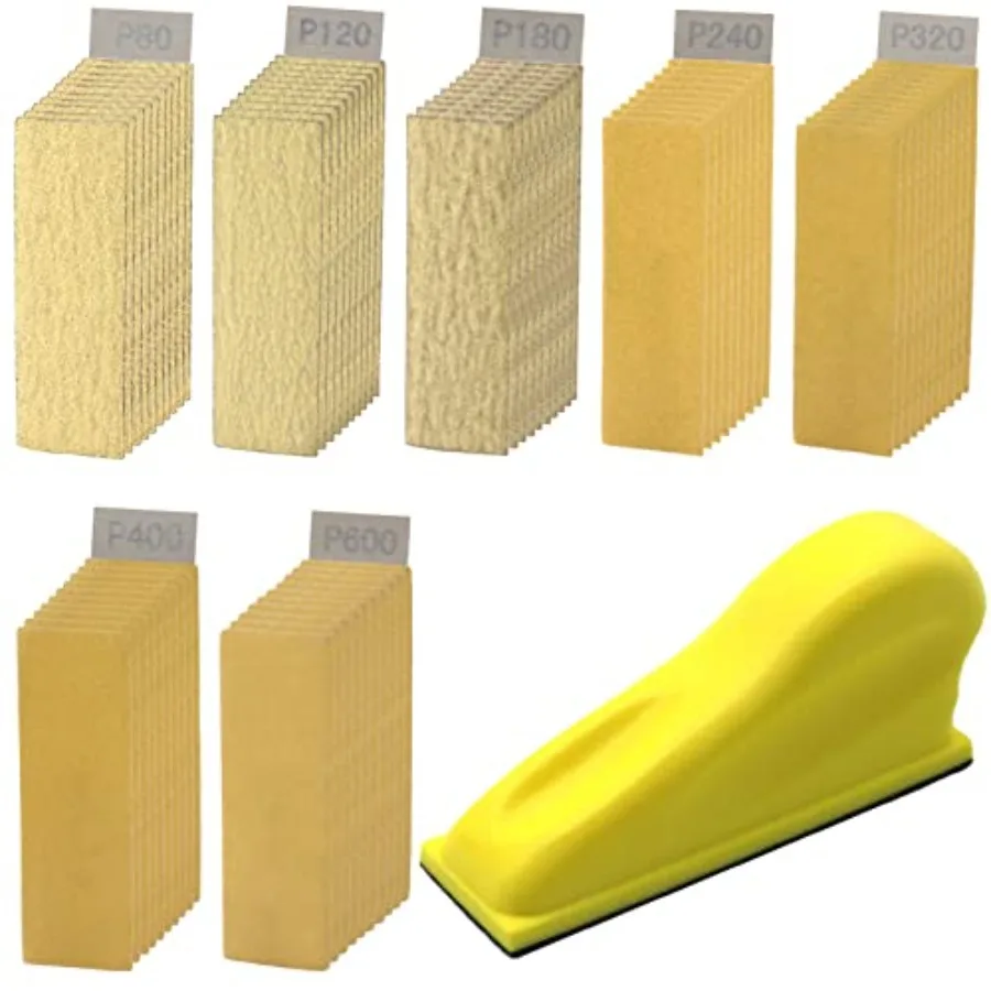 70 Sheets Micro Detail Sander Paper Kit, 3.5