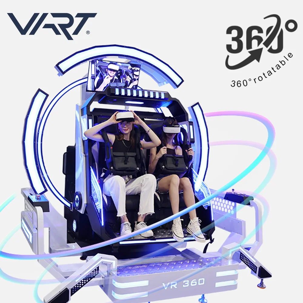 Virtual Reality 2 Seats 9D 360 Degree Vr Motion Chair Flight Vr Simulator Mini Roller Coaster Flight Simulator for Sale