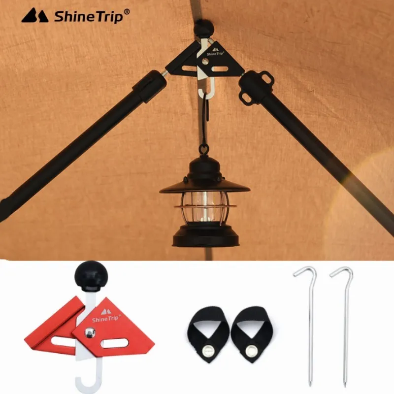 

Shine Trip Pyramid Tent Circle Thimbles Outdoor A-frame Aluminum Alloy Support Trap Tent Accessories