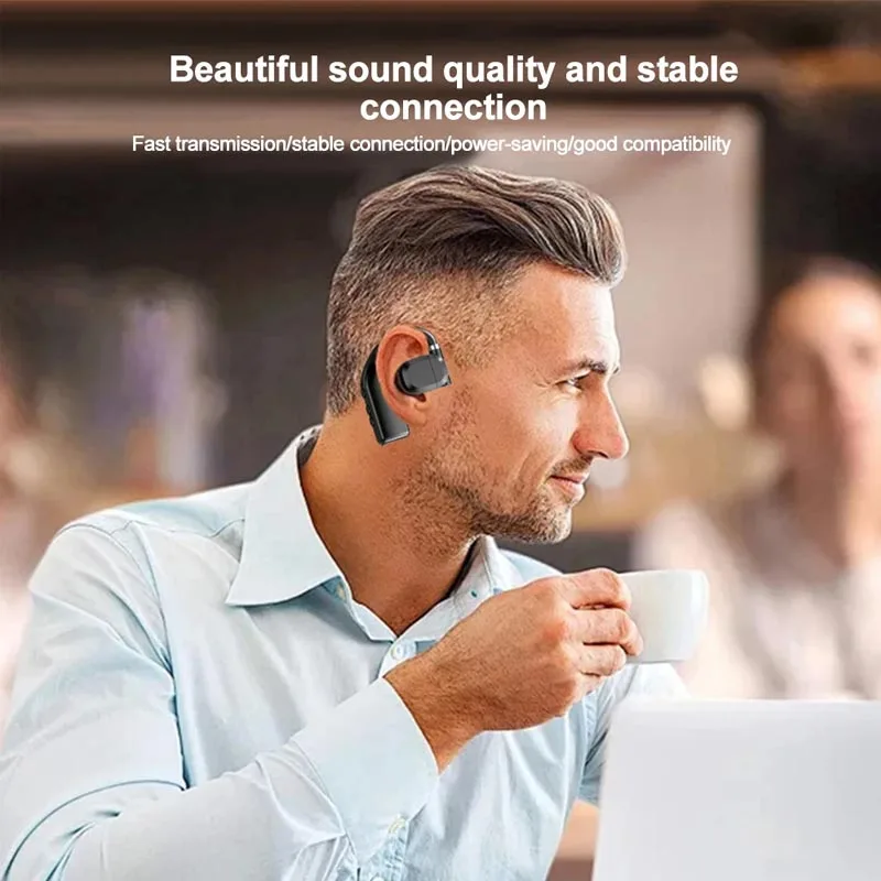 New Wireless Bluetooth 5.3 Earphone LED Power Display Open Ear Headphones HiFi Stereo Waterproof Sports Earbuds Gaming Headset