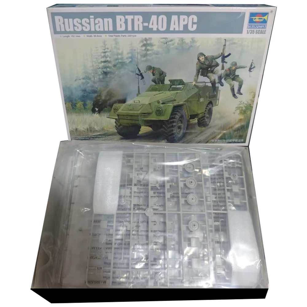 

Trumpeter 05517 Масштаб 1:35 Русский BTR40 BTR-40 Броненосец APC Военная пластиковая сборная модель Строительный комплект