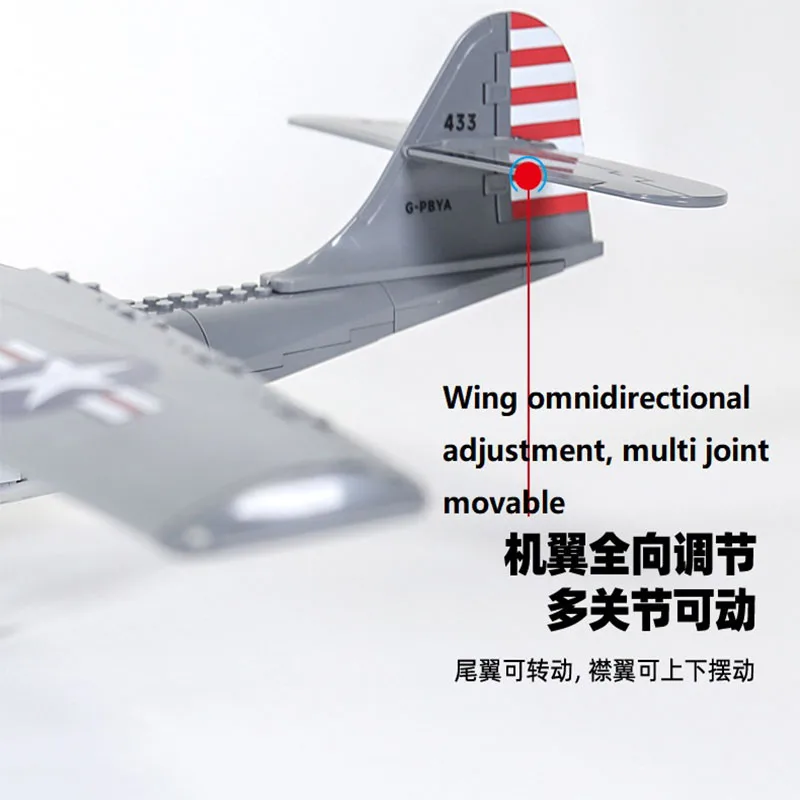 Construction toys 364Pcs Military Consolidted PBY 5A Catalina Building Blocks Airplane Bricks Aircraft Weapon Plane for Children
