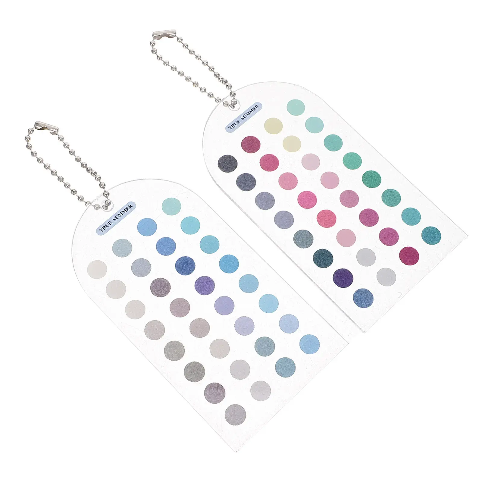 2Pcs Color Analysis Template Cards Acrylic Seasonal Palette Guide Portable Fashion Styling Makeup Color Matching Outfit Planning