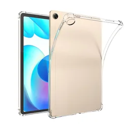 Transparente Silicone TPU para Realme Pad 10.4, macio, Anti-queda, Quatro Airbags Tablet