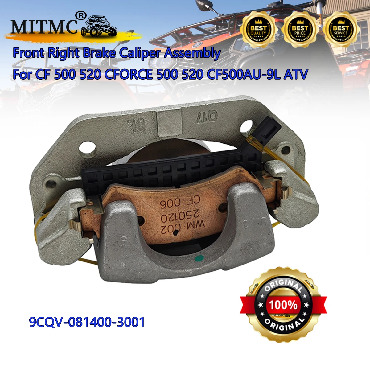 

Оригинальный передний тормозной суппорт в сборе для CF 500 520 CFORCE 500 520 CF500AU-9L ATV 9CQV-081300-3001 9CQV-081400-3001