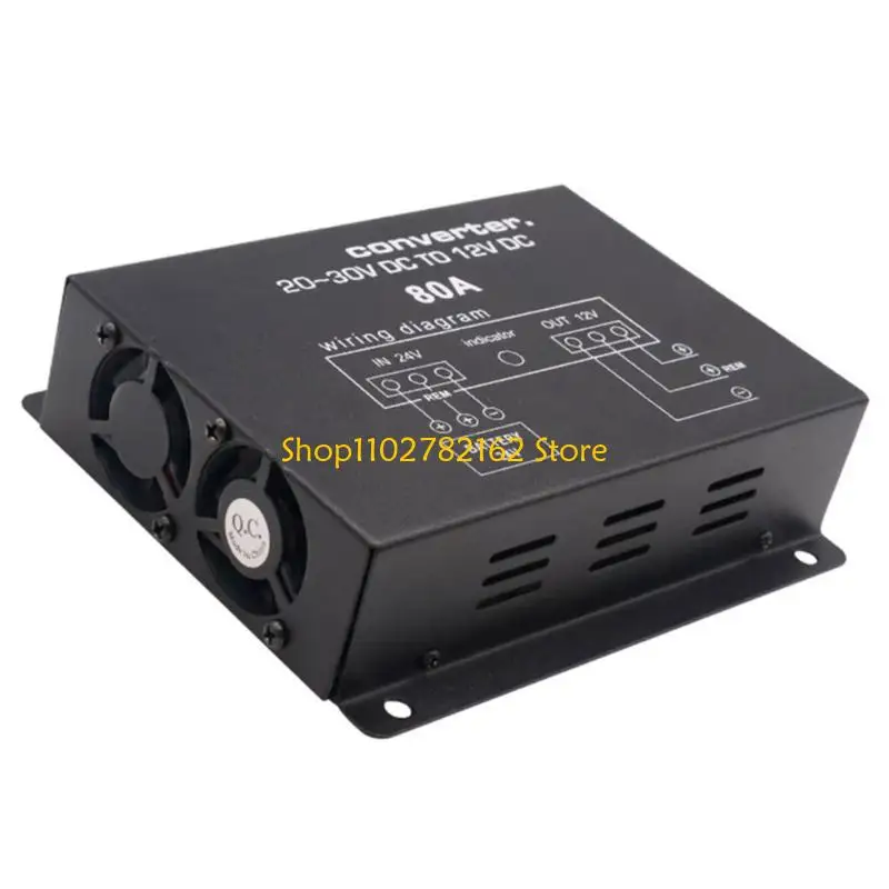 

547B High Powered Truck Converter Power Supply Adapter 720W-1200W 24V To 12V With Memory Function For Sound Systems
